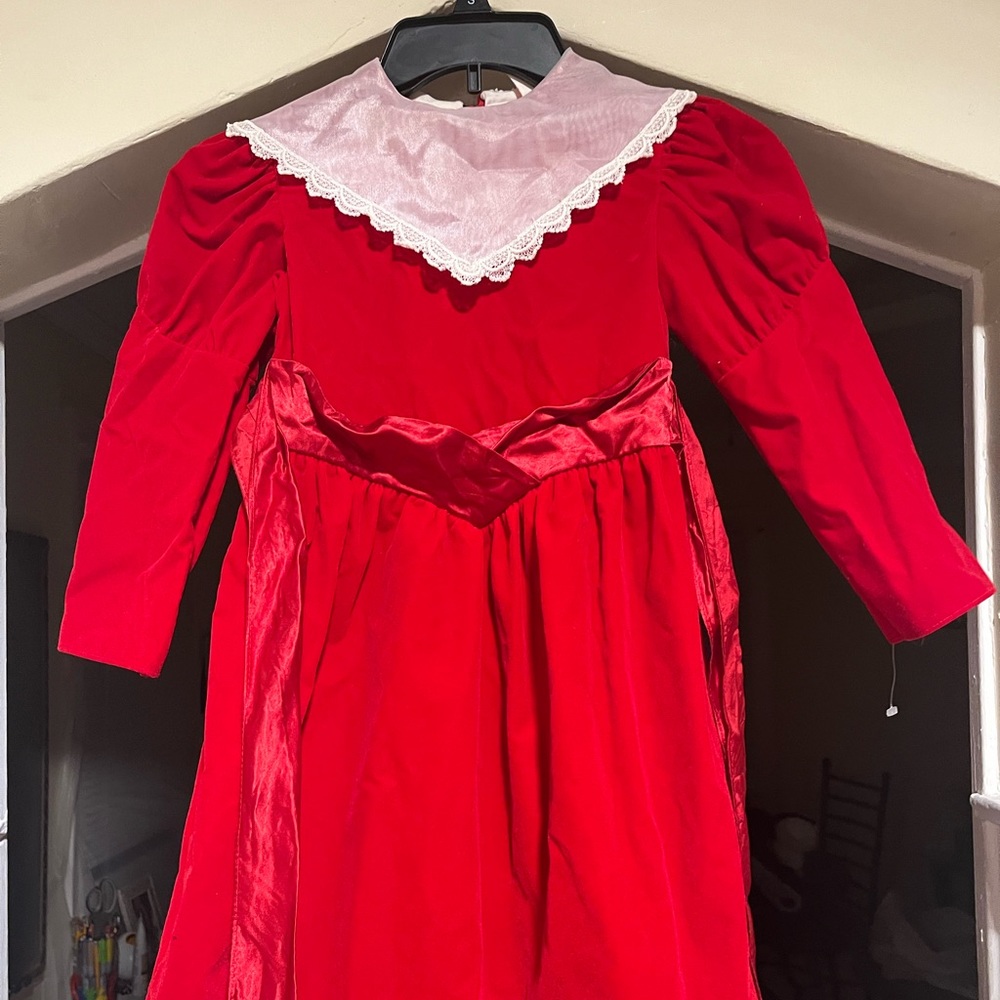 red velvet dress